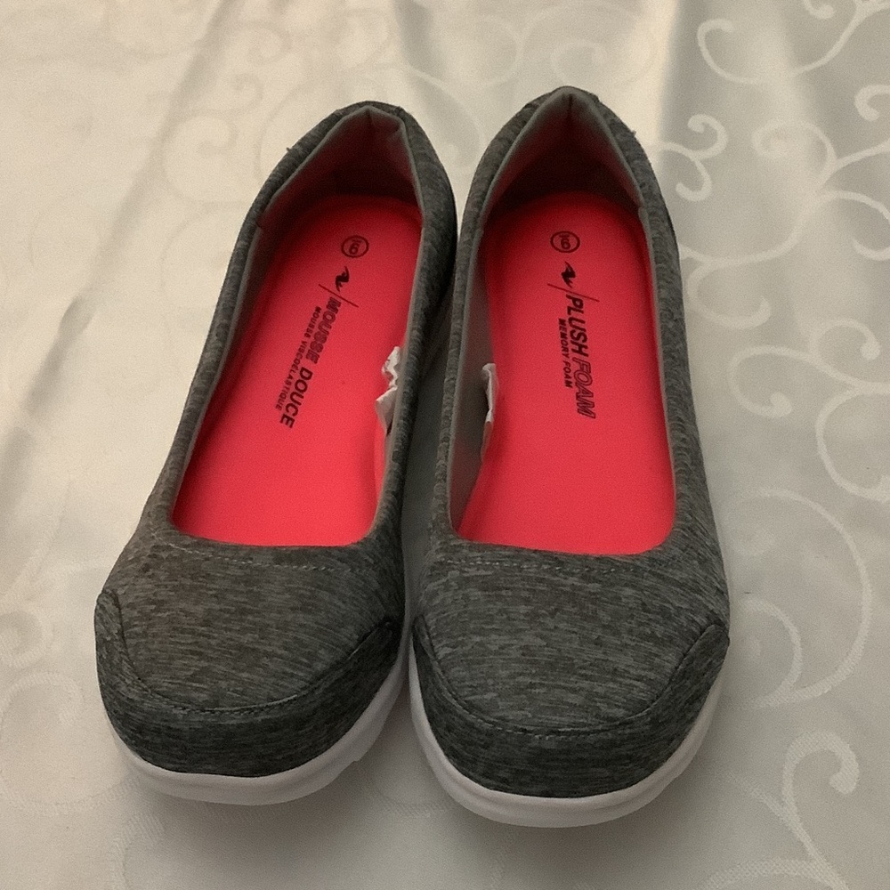 Grey slip on shoes size 9